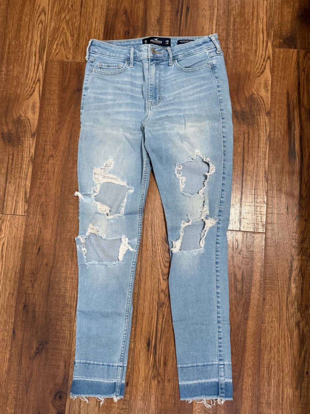 Light Wash Distressed Skinny Jeans